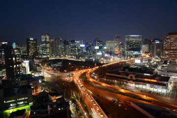 Fototapeta na wymiar 아름다운 서울의 도시야경