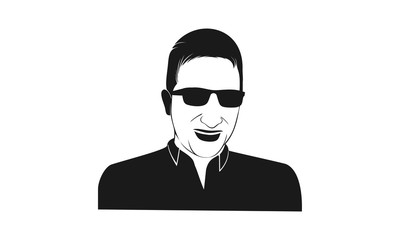 business man in black suit