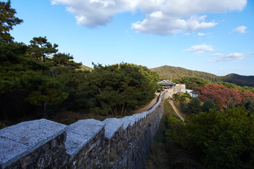 Fototapeta premium the various scenery of Sangdangsanseong Fortress in Korea.