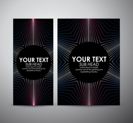 Brochure business design Abstract colorful circle lights wave pattern technology background. 