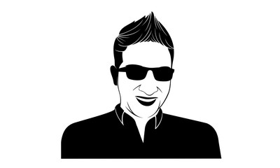 business man in black suit