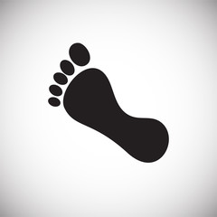 Foot print icon on white background for graphic and web design, Modern simple vector sign. Internet concept. Trendy symbol for website design web button or mobile app