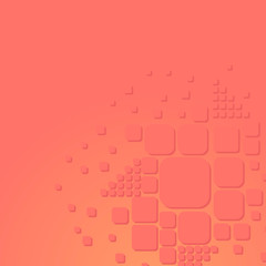 Abstract flat vector collage with rounded squares.