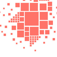 Abstract colorful creative vector template with pixels.