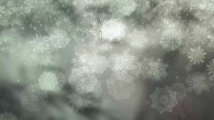 Christmas Snowflakes Motion Background 4K