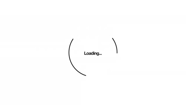 Circular Loading Animation [4K Seamless Loop] (Black on White)