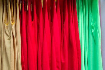 T-Shirt  on hangers Fashion Store Style Thailand