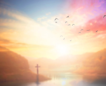 Christmas concept: cross of Christ Jesus - Powered by Adobe