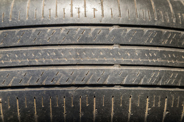 Car old tire texture. Closeup background