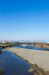 多摩川の風景
