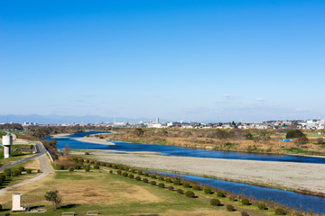 Fototapeta na wymiar 多摩川の風景