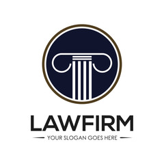 Simple Unique Law Firm Icon Symbol Logo For Business