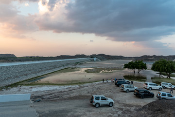Wadi Al Qor, Sharjah, United Arab Emirates, December 14, 2018, road trip from Wadi Al Qor to Buraq...