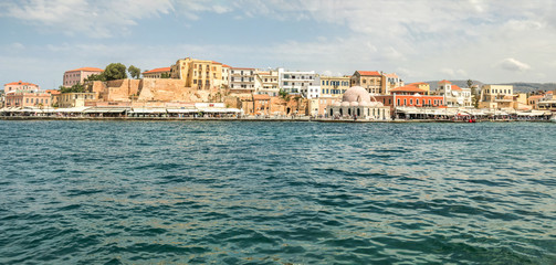 Fototapeta na wymiar Old city Chania panorama