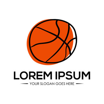 Simple Unique basket ball Icon Symbol Logo For Business