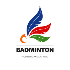 badminton shuttlecock team sport icon logo symbol