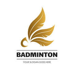 Fototapeta na wymiar badminton shuttlecock team sport icon logo symbol