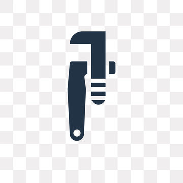 stillson wrench vector icon isolated on transparent background, stillson wrench  transparency concept can be used web and mobile