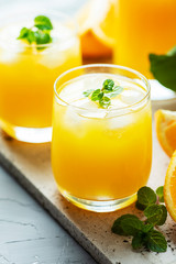 Fresh cold orange juice