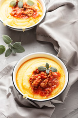 Polenta with meat