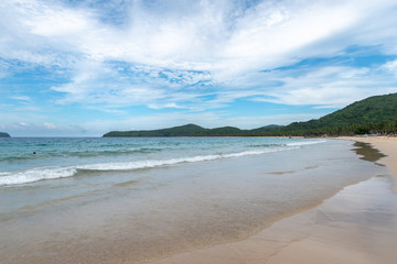 Beautiful landscape on the Nacpan Beach at El nido, Palawan
