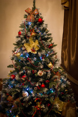 christmas tee and christmas decoration. - Image