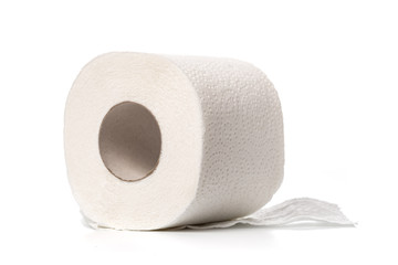 Roll Of Toilet Paper Isolated On White Background