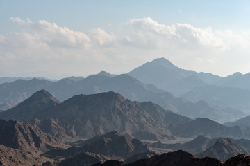 United Arab Emirates mountains view form Wadi Al Qor to Buraq Dam highest place around 800 meters