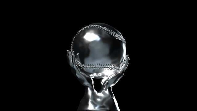 Loop-able silver baseball cup with alpha channel