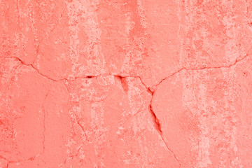 Texture, wall, concrete, living coral. It can be used as a background . Wall fragment with...