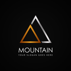 Simple Unique Mountain Icon Symbol Logo For Business