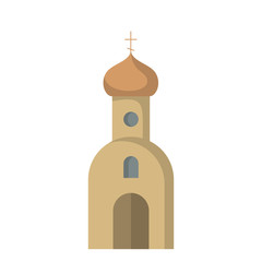 Flat icon of the Church