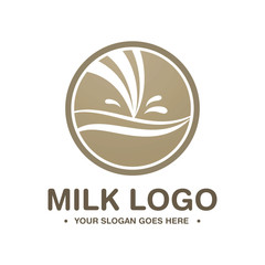 milk logo icon symbol creative design