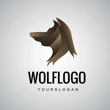 Simple Unique wolf Icon Symbol Logo For Business