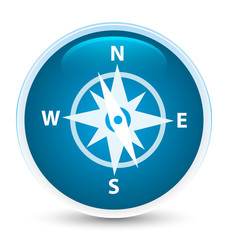 Compass icon special prime blue round button