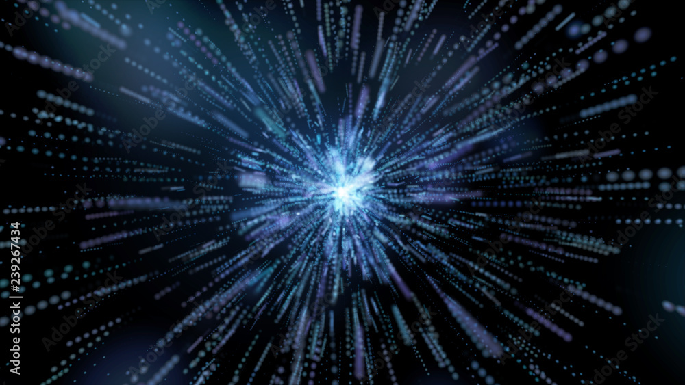 Poster abstract blue explosion star with gloss and lines background.