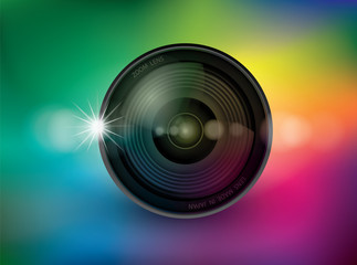 Camera lens, Illustration Vector 10