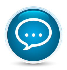 Talk icon special prime blue round button
