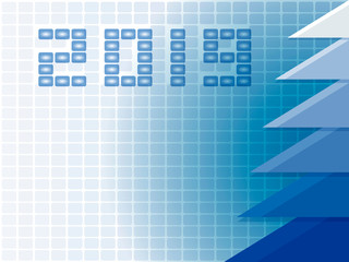 New Year Blue Techno Background 2019