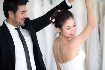 Bride and groom wedding