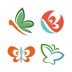 Simple Unique butterfly Icon Symbol Logo For Business