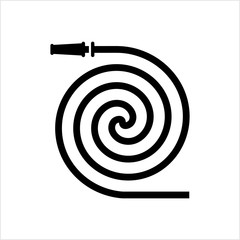 Water Hose Icon, Water Hose With Nozzle Icon