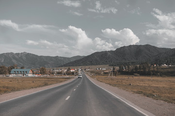 Highway Chuysky trakt in the Altai mountains