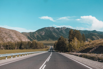 Highway Chuysky trakt in the Altai mountains
