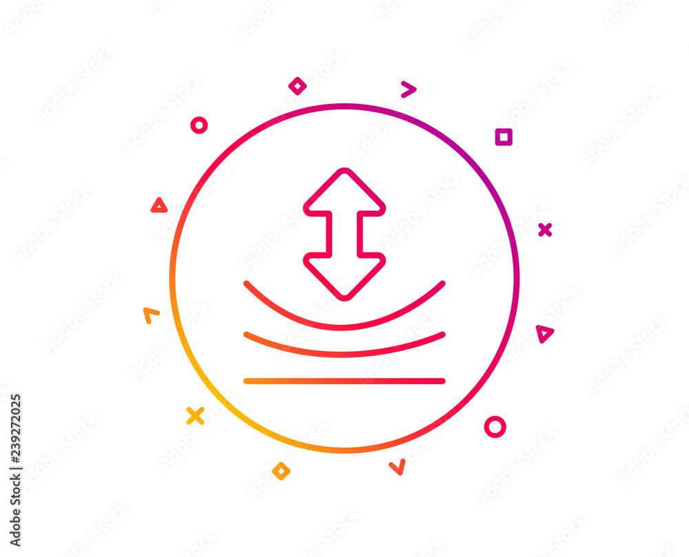 Poster resilience line icon. elastic material sign. gradient pattern line button. resilience icon design. g