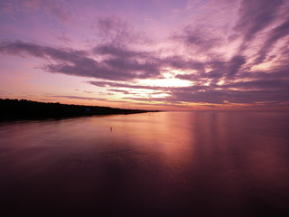Obraz premium Wonderful picturesque places , many seagulls and good view at Bangpu Recreation Center ,Samut Prakan THAILAND.