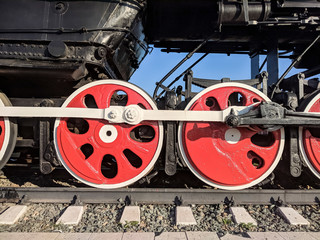 Old Soviet steam locomotive