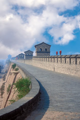 Pingyao City Wall - Shanxi, China. The walls surrounding the city of Pingyao were first built in...