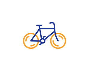 Fototapeta premium Bicycle transport line icon