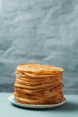 Staple of yeast pancakes, traditional for Russian pancake week - 239277400
